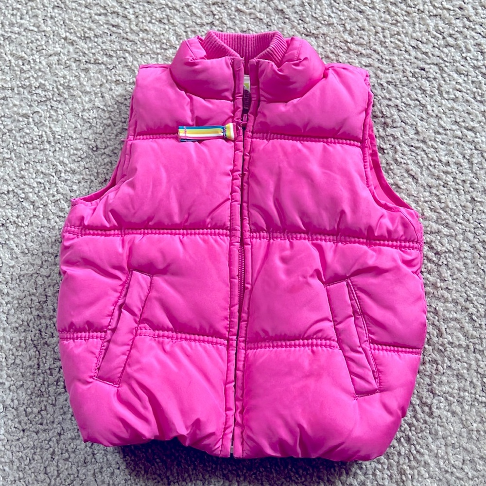 Crazy 8 Kids Girls Pink Puffer Vest Size XS (4)